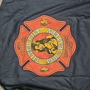 Tilted Kilt Pub Firefighter Shirt Large
